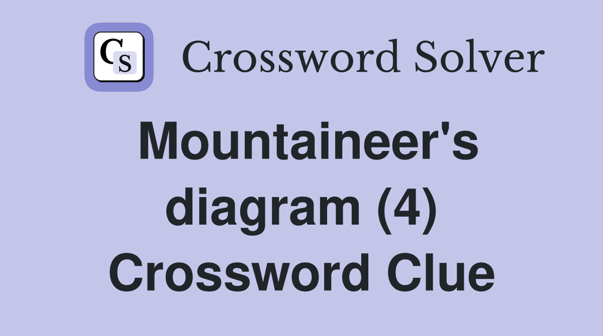 Mountaineer's diagram (4) Crossword Clue Answers Crossword Solver